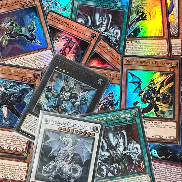 KingsofCards Yu-Gi-Oh! Set mit 20 Holokarten, Deutsche Version inklusive Toploader zum Schutz der Karten