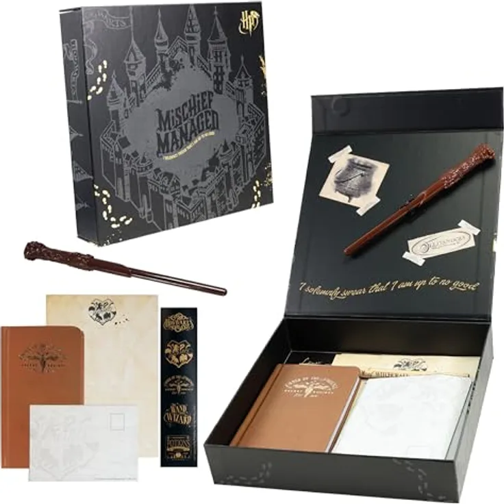 Blue Sky Studios Harry Potter Geschenkbox, Karte des Rumtreibers mit Schreibset, Sammelfigur