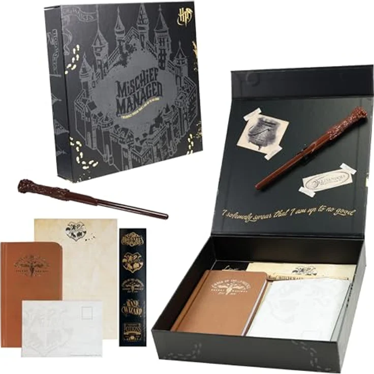 Blue Sky Studios Harry Potter Geschenkbox, Karte des Rumtreibers mit Schreibset, Sammelfigur – Bild 1