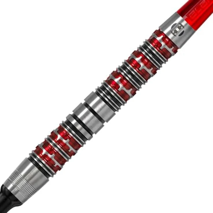 Harrows Damon Heta G3 Softtip, Dartpfeile aus 90 % Tungsten mit schwarzer und roter galvanischer Beschichtung, inklusive rote Alamo VS2-Schäfte und 100 Micron Silika beschichtete Flights – Bild 3