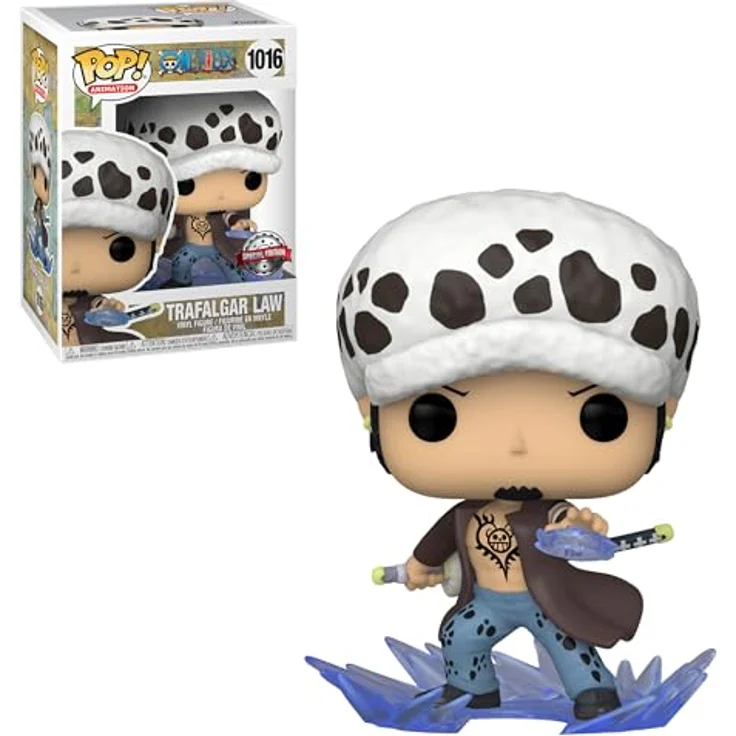 Funko One Piece Trafalgar D. Law (Room) Pop Figur (AAA Anime Exclusive), stabile Box, Special Edition Aufkleber, mögliche Chase Variante – Bild 1