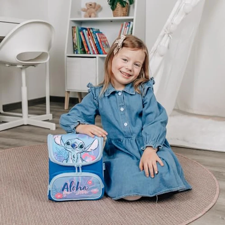 Scooli Vorschulranzen Cutie Lilo & Stitch, Kindergartenrucksack mit 6,5 l Volumen, gepolsterten Tragegurten und abnehmbarem Brustgurt – Bild 6