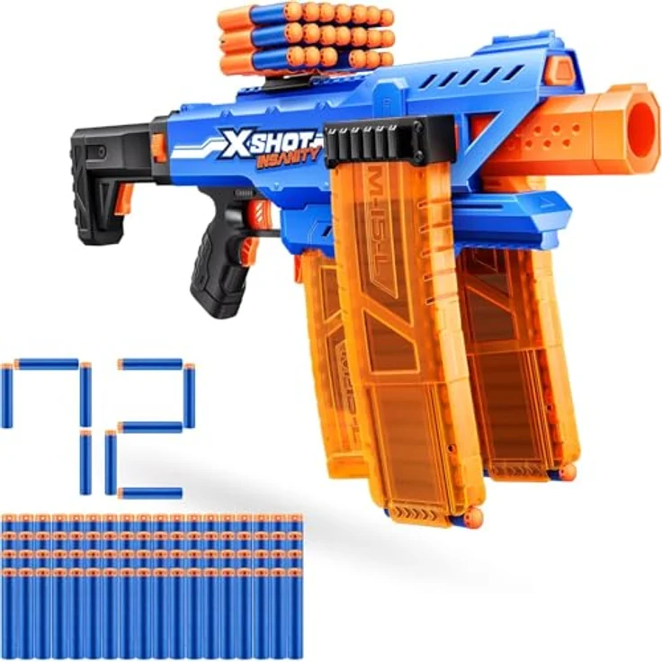 Zuru Insanity Motorized Clip Blaster, voll motorisiert mit 4 Clips und Reichweite bis 27 m – Bild 7