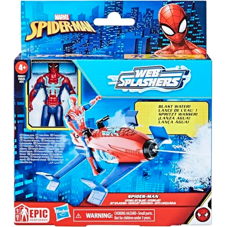 Hasbro Actionfigur Marvel Spider-Man, Spider-Man Jet Splasher, Spritzt Wasser – Bild 2