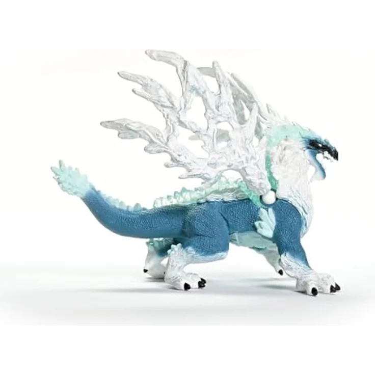 Schleich Eisdrache - Eldrador Creatures 70790, mit beweglichen silbernen Flügeln, blau – Bild 4