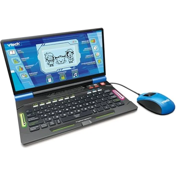 Vtech® Explorer Laptop Pro, Lerncomputer mit 164 Lernspielen, inkl. kabelgebundener Maus, für Kinder ab 6 Jahren – Bild 1