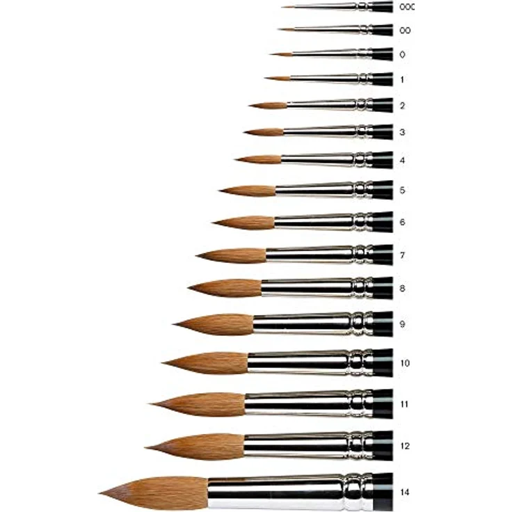 Winsor & Newton 5007003 Serie 7 Aquarellpinsel, Kolinski Rund-Pinsel Nr. 3 - 2,6 mm, Qualität von Handarbeit – Bild 2