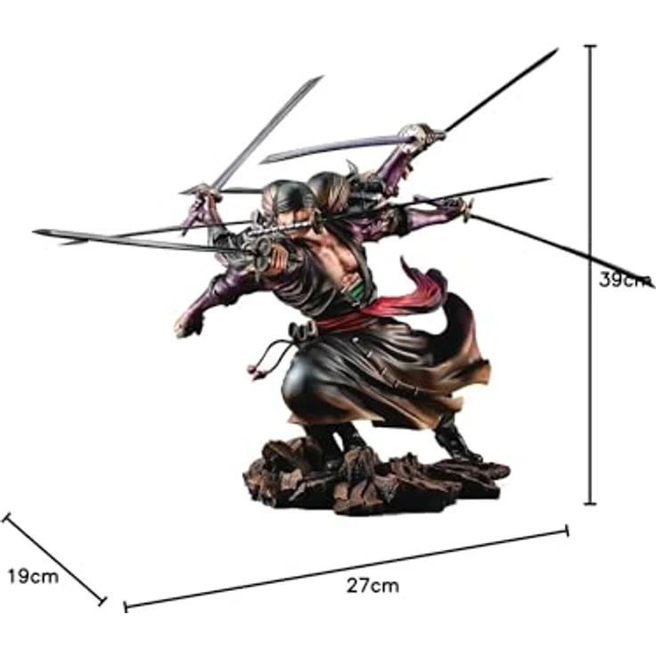 MegaHouse Zoro Vers. Dämonengeist Kyuutouryuu Asura Statuette, 17 cm, hochwertige Sammlung mit flexiblem Design und Zubehör – Bild 3
