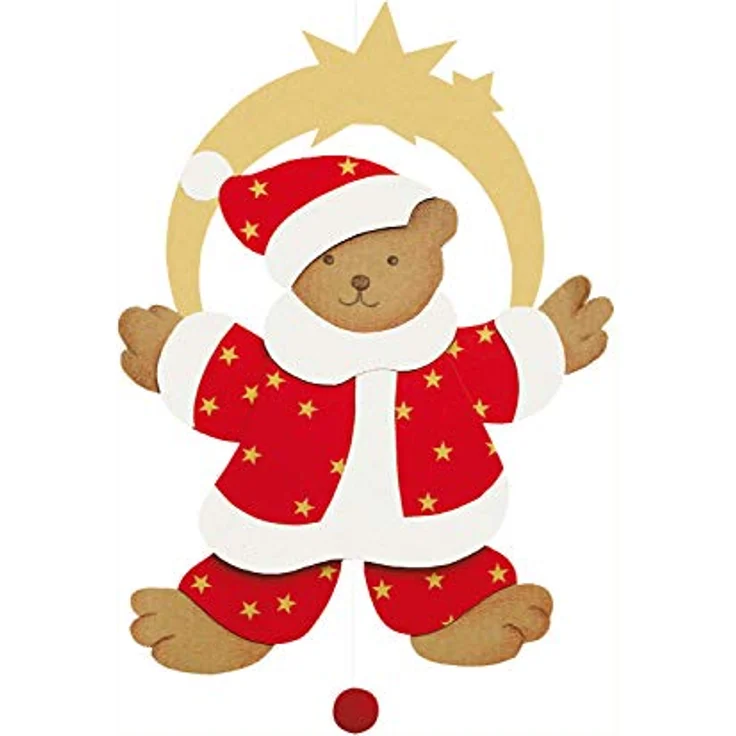 folia 922 - Bastelpapierkoffer Weihnachten, 110 Teile - Kreativset für Kinder und Erwachsene mit Bastelpapier und Dekoelementen – Bild 4