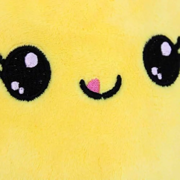 BEMIRO Niedliches Zitrone Kuscheltier: Kawaii Gesicht, ca. 27 cm Groß, Kuschelig Weich, 100% Polyester – Bild 2