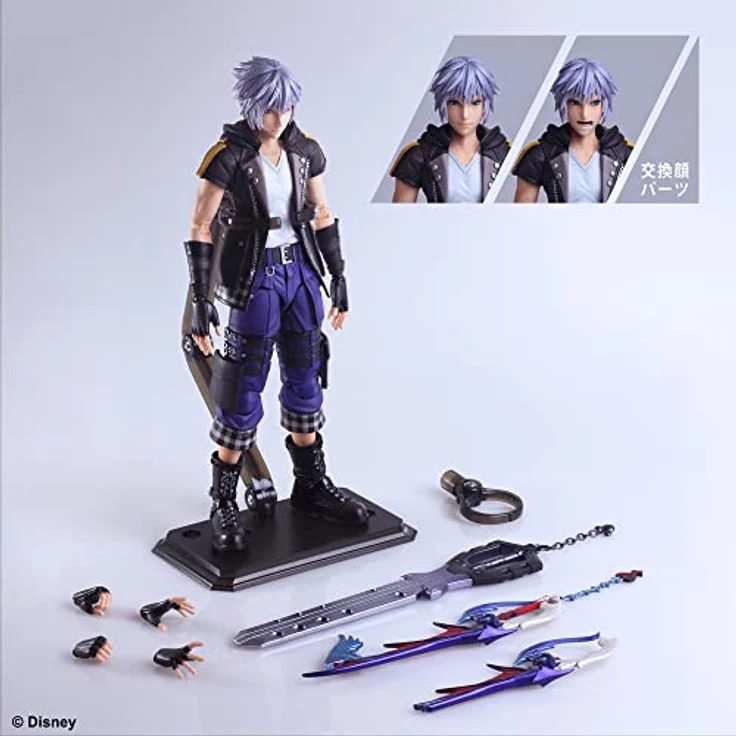 SquareEnix Kingdom Hearts III Play Arts Kai Actionfigur Riku Ver. 2 Deluxe, 24 cm, inkl. 2 Gesichtsteile und Schlüsselschwert Weg zur Dämmerung – Bild 7
