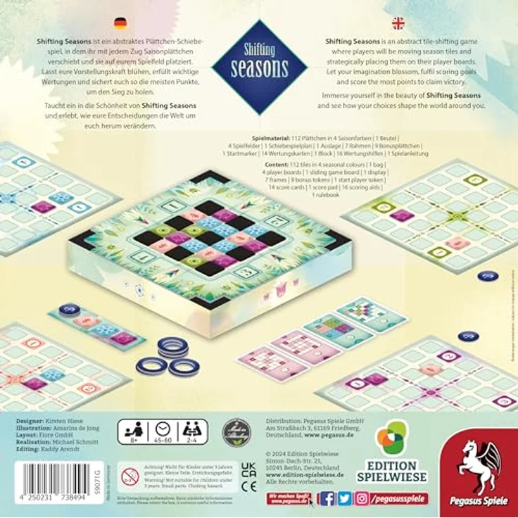 Pegasus Spiele 59071G Shifting Seasons (Edition Spielwiese) - Langlebigkeit, flexible Gestaltung, hochwertige Materialien – Bild 4