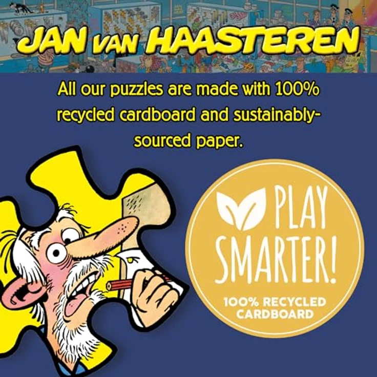 Jan Van Haasteren DIY Shop & Renovierungsprojekt, 2 x 1000 Teile Erwachsenenpuzzle aus 100% recyceltem Karton, inklusive Poster, 68 x 49 cm – Bild 3