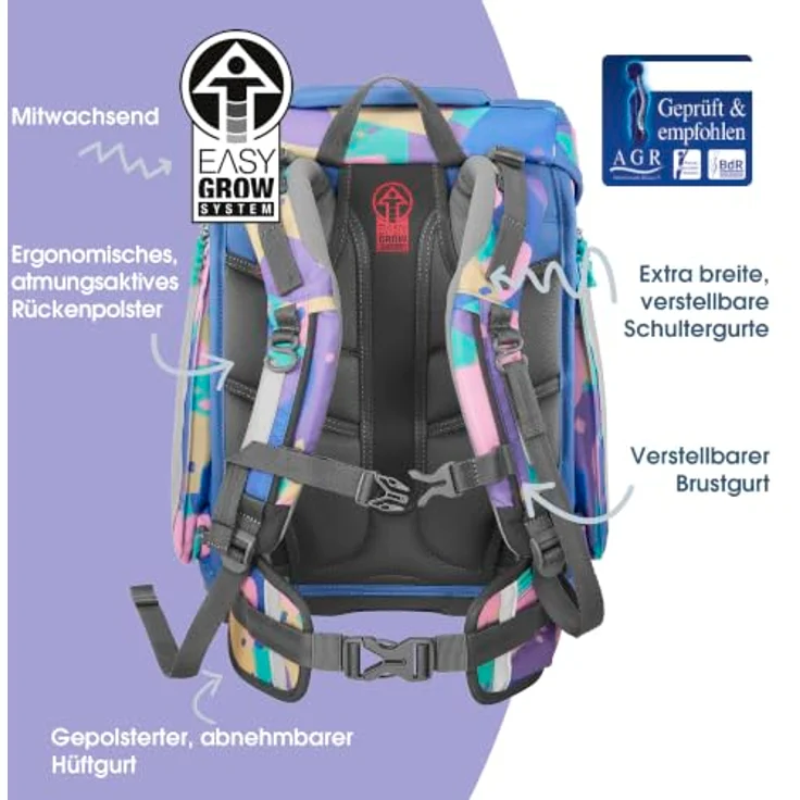 Step by Step Schulranzen SPACE Schulranzen-Set, Mehrfarbig, mit ausreichend Stauraum für Schulmaterialien – Bild 4