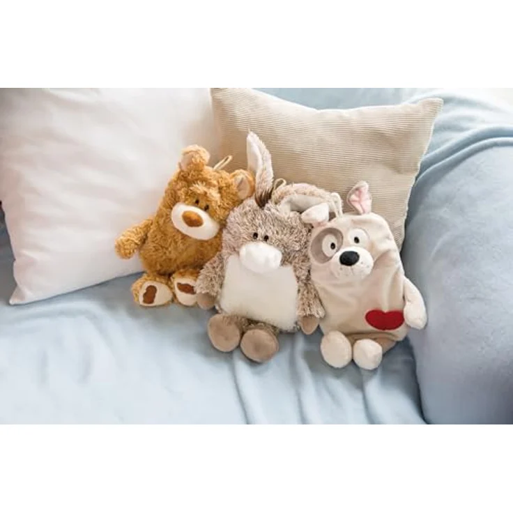 Nici Wärmflasche Esel, 350 ml 2in1 - Kuscheltier & Wärmflasche mit flauschigem Design – Bild 6