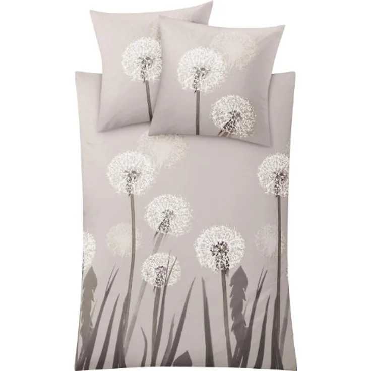 Kleine Wolke Belfiore Bettwäsche, Baumwolle, Taupe, 155 x 220 cm