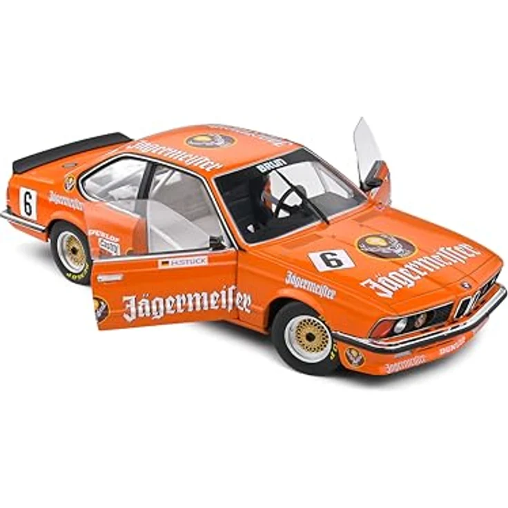 Solido BMW 635 CSi (E24) #6 ETCC 1984, Diecast Modellauto im Maßstab 1:18, orange mit detaillierter Rennsport-Ausstattung und beweglichen Teilen – Bild 5