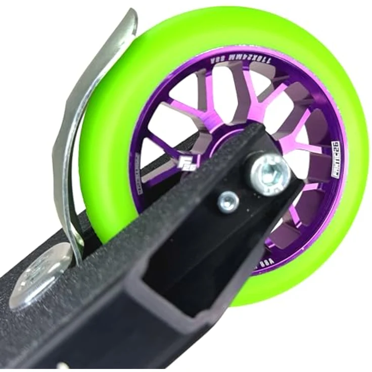 Fantic26 Stuntscooter Fantic26 Spy7 Stunt-Scooter Rolle 110mm Abec11 Lila/Pu Grün, Aluminium 6061-T6, ABEC-11 Kugellager – Bild 5