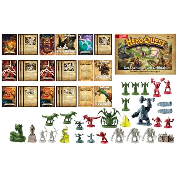 Avalon Hill HeroQuest Der Dschungel von Delthrak Abenteuerpack, Rollenspiel - Deutsche Version, 29 detaillierte Miniaturen, 16 Herausforderungen – Bild 3