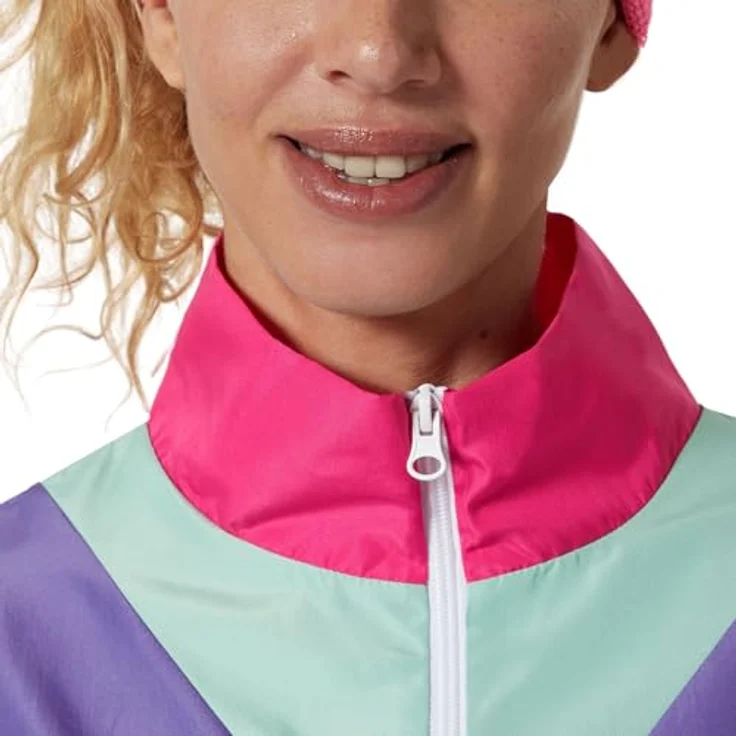 dressforfun Jogginganzug Damen Set, Trainingsanzug Damen, Sportanzug Damen, Faschingskostüme Damen, Kostüm Damen, Karneval Kostüm Damen, 80er Jahre, 90er, Kostüme für Erwachsene - pink, XXL – Bild 4