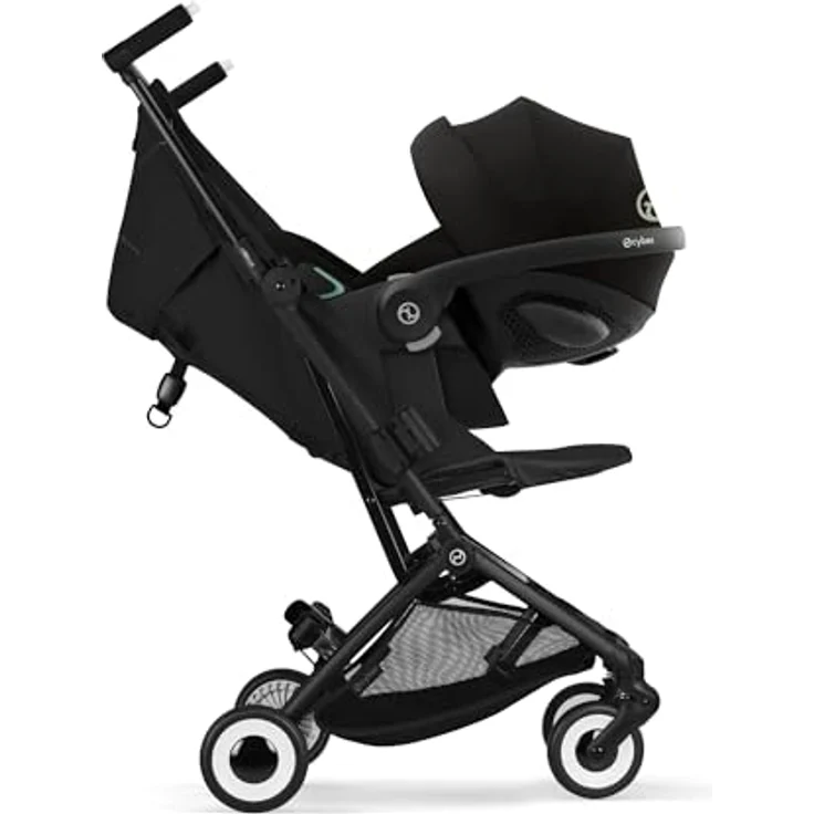 Cybex Gold Kinderwagen LIBELLE, ultraleicht (6 kg), handgepäcktauglich, Einhand-Gurtsystem, Magic Black – Bild 5