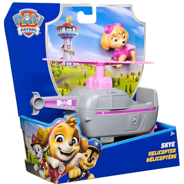 Spin Master PAW Patrol Sust. Basic Vehicle Skye, Spielzeug-Helikopter aus recyceltem Material, ca. 13 cm mit Skye-Figur – Bild 7
