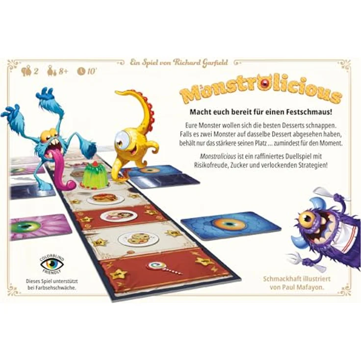 Asmodee Monstrolicious, Brettspiel für strategische Duelle mit Monstern und Desserts – Bild 4