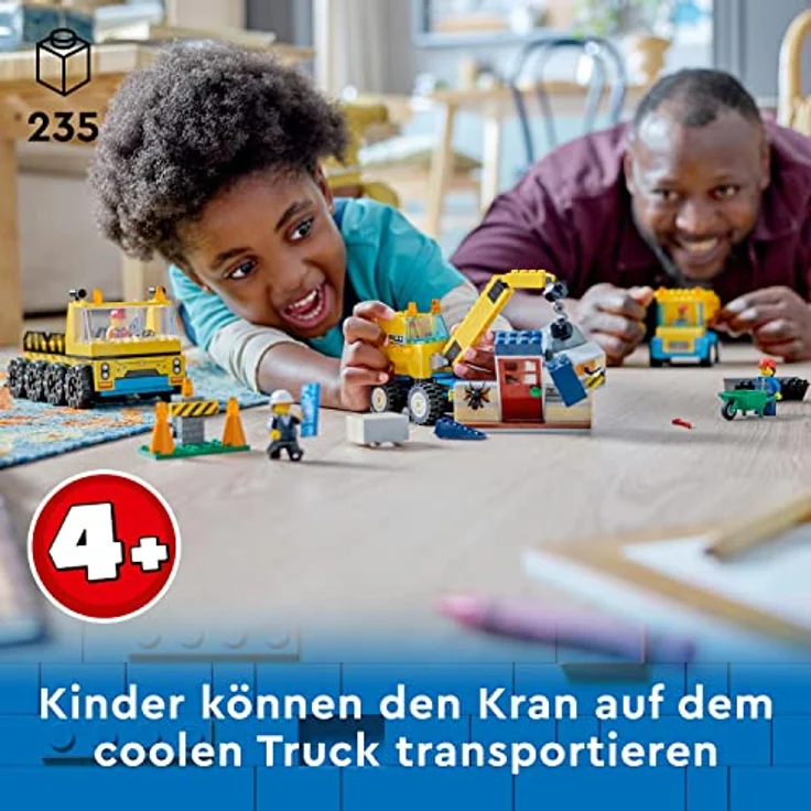 LEGO 60391 City Baufahrzeuge und Kran mit Abrissbirne, Spielzeug mit Bagger, Kipper und Transportfahrzeugen, Lernspielzeug für Kleinkinder ab 4 Jahren – Bild 2
