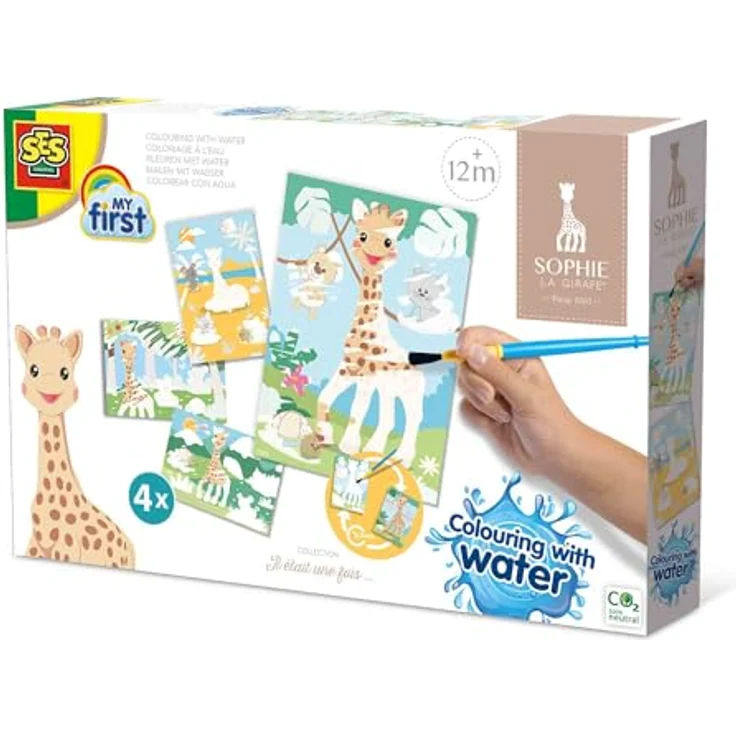 SES Creative My First - Sophie la girafe - Wasser-Malset mit 4 Bildern und sicherem Pinsel – Bild 1