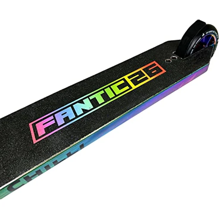 Fantic26 Stuntscooter Fantic26 Stunt-Scooter Griptape 58,5cm x 15,5cm Schwarz/Rainbow, reißfestes/wasserfestes PVC Material – Bild 5
