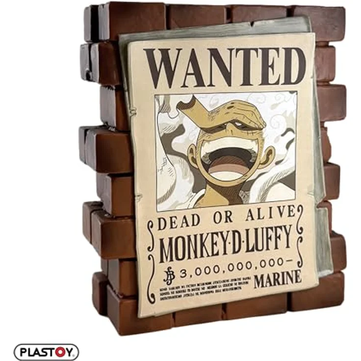 Plastoy One Piece Wanted Luffy Spardose Figur, 16 cm, Sammelfigur für One Piece-Fans – Bild 3
