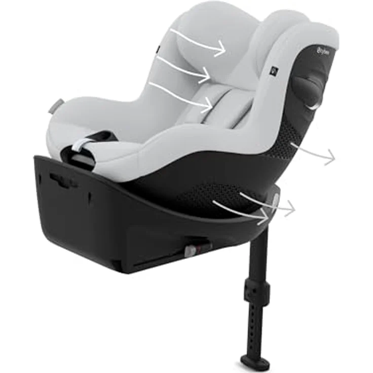 Cybex Sirona G i-Size Reboard Kindersitz mit 360°-Drehmechanismus, Fog Grey, Update 2025 – Bild 6