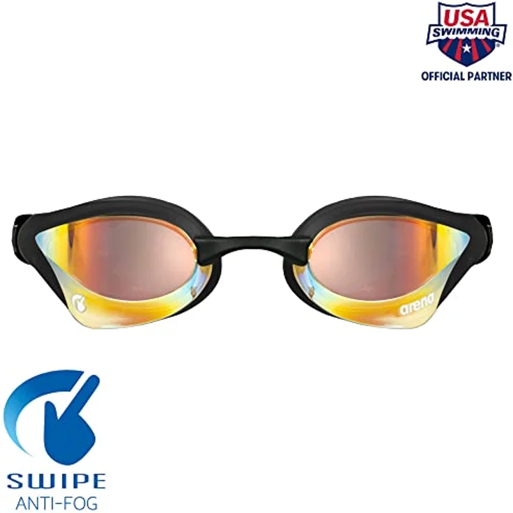 ARENA Schwimmbrille Cobra Core Swipe Mirror Schwimmbrille Unisex Erwachsene Einheitsgröße Kupfergelb – Bild 2