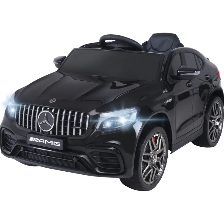 Actionbikes Motors Mercedes Benz AMG GLC 63S Kinder Elektroauto, Coupé mit 4x4 Allradantrieb, Fernbedienung, Sound und 140 Watt, Schwarz, geeignet für Kinder ab 3 Jahren