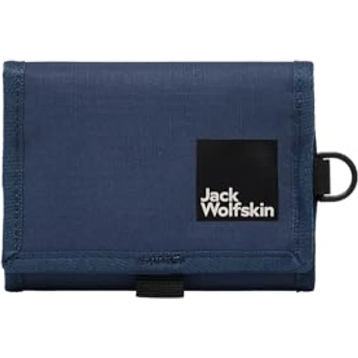 Jack Wolfskin Gutleut Wallet, Herren Portemonnaie aus 100% recyceltem Polyester, Blau, leicht und strapazierfähig mit reflektierenden Details – Bild 1