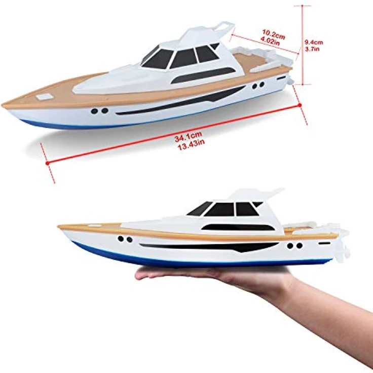 Maisto Tech RC-Boot Maisto Tech Ferngesteuertes Spielzeugboot "Yacht" (34cm), 30m Reichweite, Lithium-Akku, 4,3 km/h, blau – Bild 6