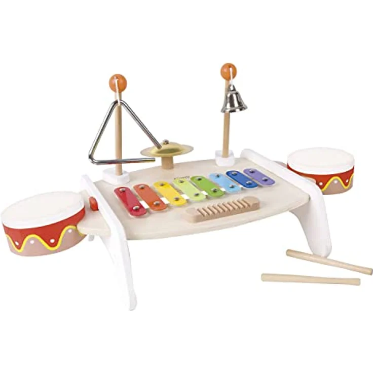 Classic World 40529 Wood Toys Musiktisch, weiß – Bild 4