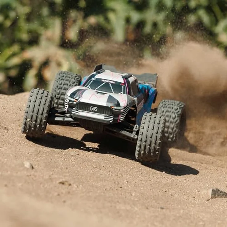 ARRMA VORTEKS MEGA 550 2WD, Ferngesteuertes Auto, RC Auto 1/10, Stadium Truck, über 30 km/h, aufrüstbar, inkl. Zubehör, Blau – Bild 4