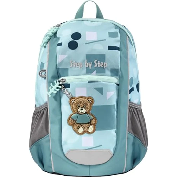 Step by Step KIGA Maxi Rucksack-Set „Teddy Carlo“, blauer Mini-Rucksack mit ergonomischem Design, 10 l, höhenverstellbarem Brustgurt und separatem Innenfach, für Kinder ab 3 Jahren – Bild 1