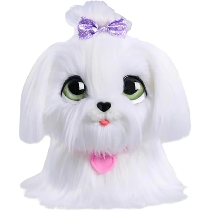 Just Play furReal GoGo Walkin’ Pup-Hündchen, interaktives Spielzeug, 22,9 cm großer, hüpfender Plüschwelpe mit Soundeffekten - Designerhund in Weiß, Kinderspielzeug ab 4 Jahren – Bild 1
