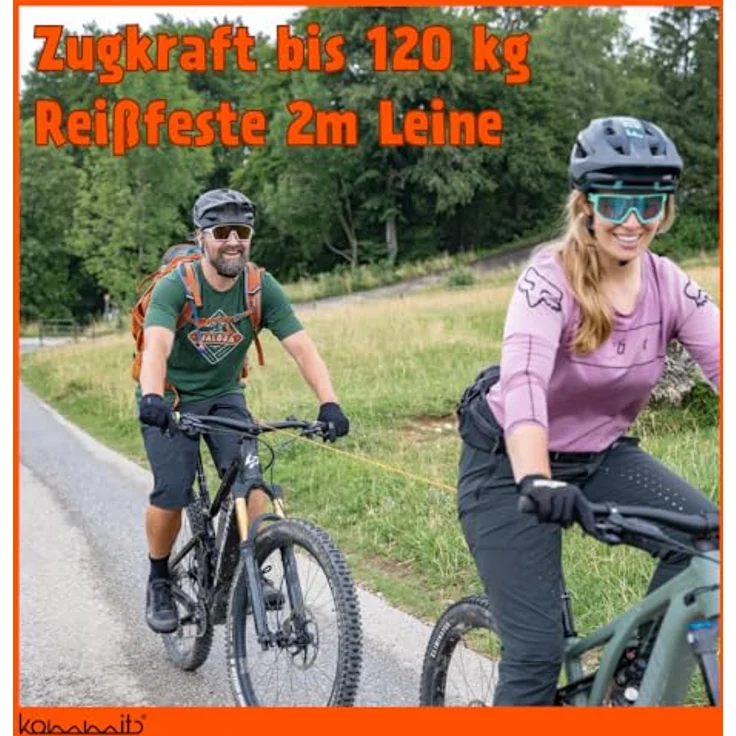 Kommit Zugsystem für Veloanhänger, leichtes und intuitives Fahrradanhänger Zubehör zur Erhöhung der Fahrstrecke mit Kindern – Bild 5
