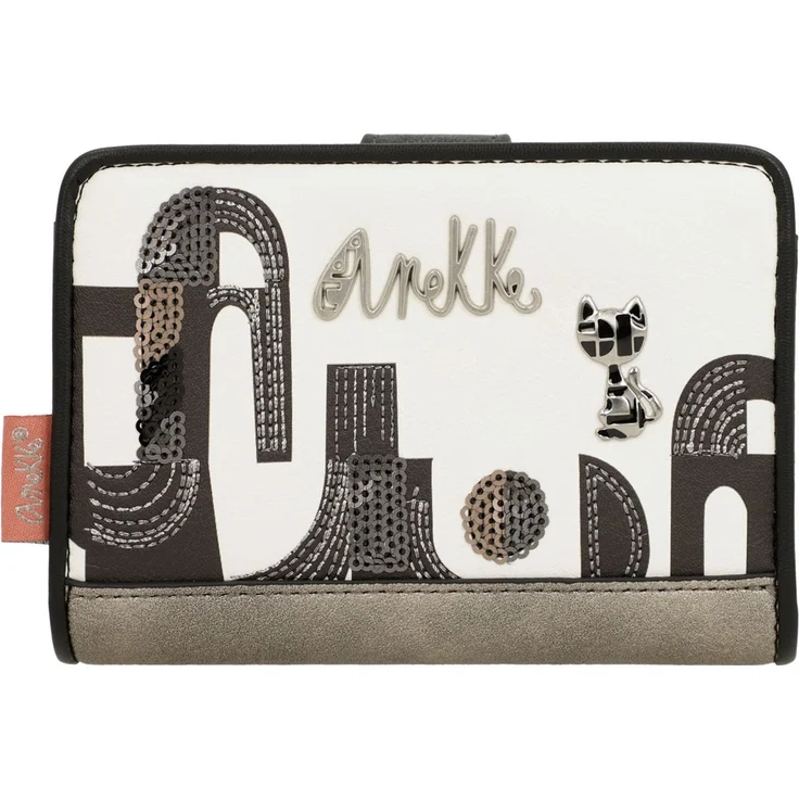 Anekke Geldbörse Peace & Love Nature Sixties RFID Wallet M, mit RFID-Blocker Schutz, Black & White – Bild 1