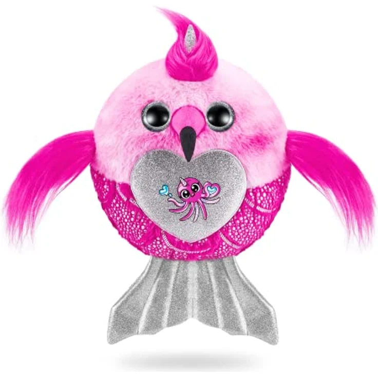 Rainbocorns Mermaidcorns Serie 7 Flamingo - Plüsch zum Sammeln, über 35 Überraschungen, Meerjungfrau-Kostümzubehör Mädchen-Geschenkidee (Flamingo), Mittel – Bild 2