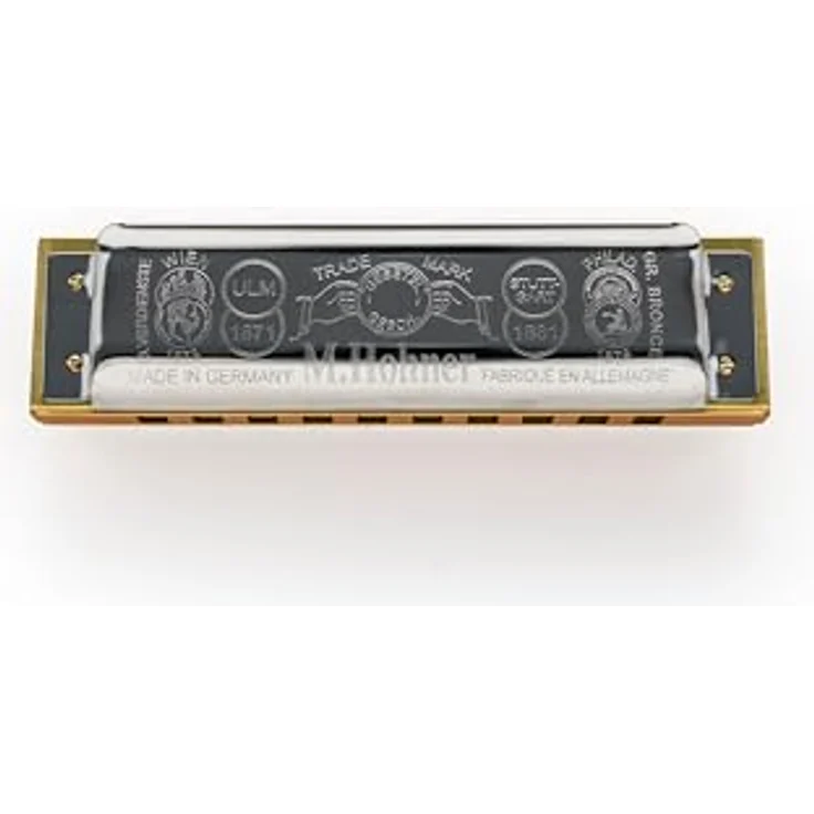 Hohner Marine Band Classic Mundharmonika C, Birnbaumholz mit doppelter Lackierung, 0,9 mm Messing-Musikplatte, neue SnapCase Aufbewahrung – Bild 4
