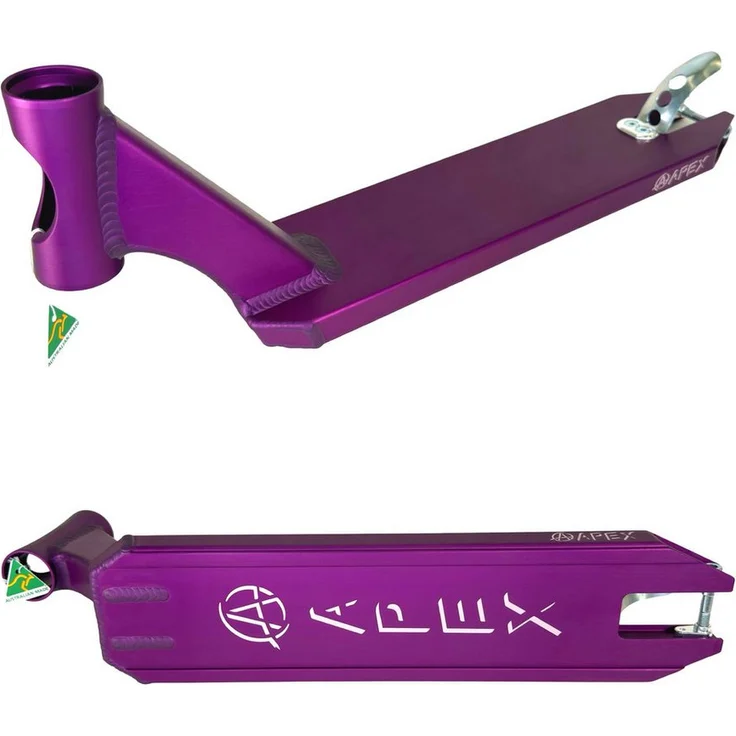 Apex Stuntscooter Apex Pro Stunt-Scooter Deck 580 (49cm) lila, aus wärmebehandeltem Aluminium mit CNC-gefrästen Schienen – Bild 1