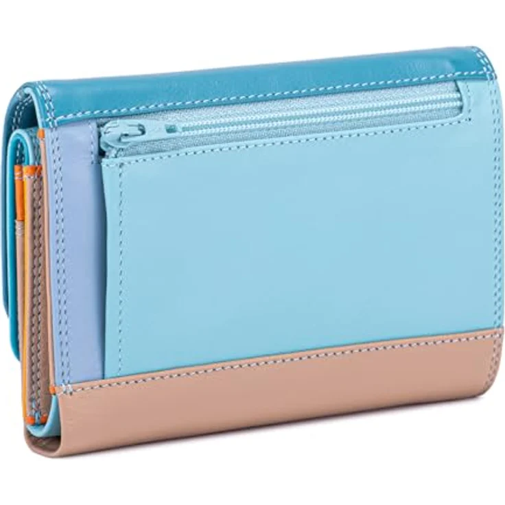 Mywalit Geldbörse Leder, 13 cm x 10 cm x 3 cm, blau, 100% Leder – Bild 4