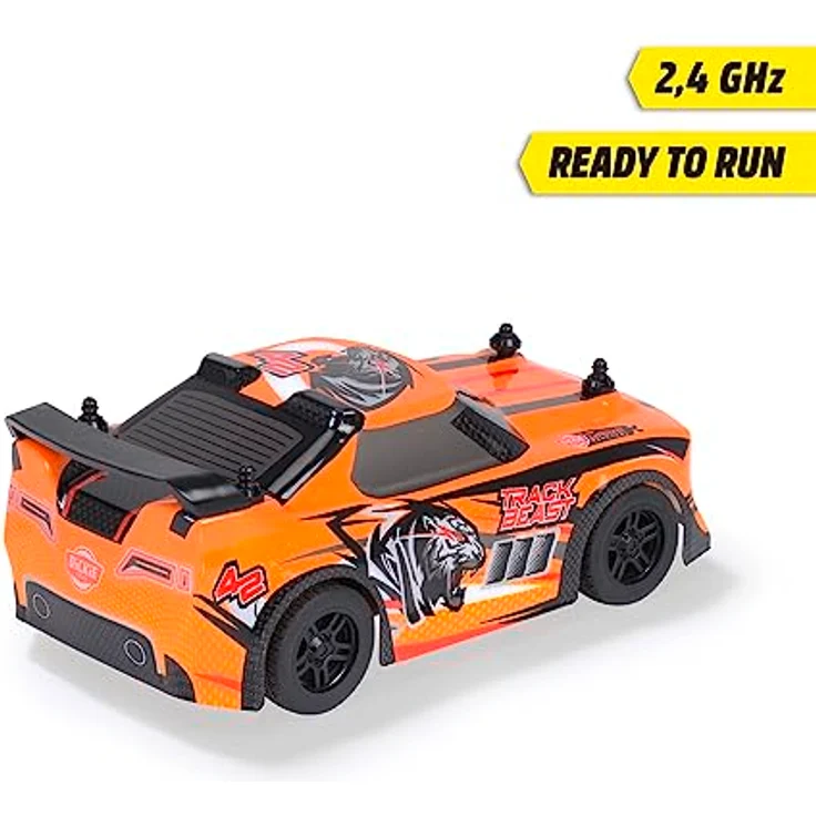 Dickie Toys - RC Auto Track Beast (orange-schwarz) - ferngesteuertes Auto für Kinder ab 6 Jahre mit Fernbedienung (2-Kanal FS, 2,4GHz) und Batterien, 15 cm, bis 6 km/h – Bild 2