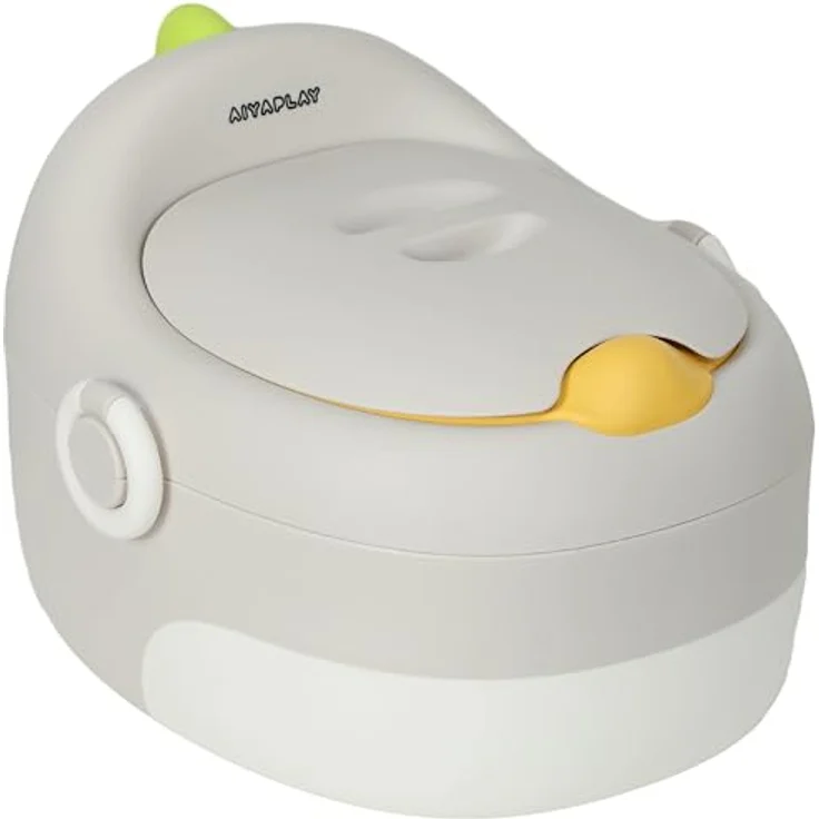 AIYAPLAY 3-in-1 Kindertopf, abnehmbar Kindertöpfchen mit Griffen, bis 50 kg belastbar, Kunststoff/Kunstleder, Grau – Bild 1