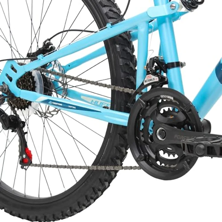 Huffy Marker, vollgefedertes 21-Gang-Mountainbike mit 26 Zoll Laufrädern und mechanischen Scheibenbremsen für Jugendliche und Erwachsene, Medium Stahlrahmen – Bild 5