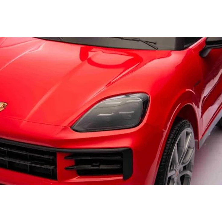 Beneo Motors Porsche Cayenne Kinder Elektroauto 12V, lizenziertes Einzelsitzmodell mit Lithium-Batterie, 2x25W Motoren, 2,4GHz Fernbedienung, MP3 USB/AUX Anschluss, Federung, LED-Lichter, rot – Bild 2